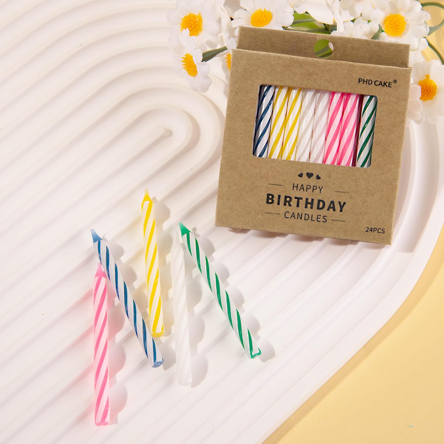 PHD CAKE 288-Count Multicolored Spiral Birthday Candle, Birthday Candles for Cake, Cupcake Candles, Party Celebration - Image 3